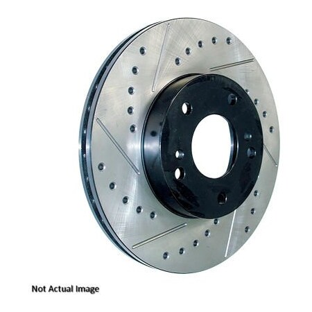 Centric StopTech Select Sport Drilled and Slotted Brake Rotor; Front Right, StopTech 227.61057R
